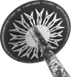 Preview: Tiaga Astra Silver Shisha Rauchsäule aus Edelstahl aus schräger Unteransicht